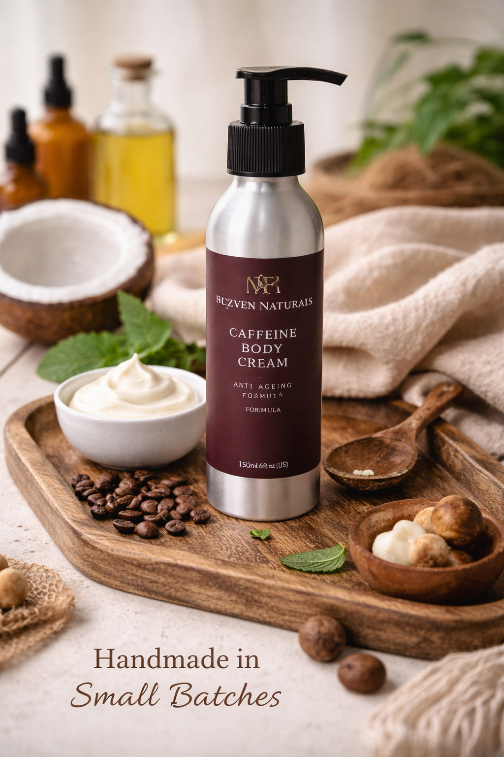 Zyzven Naturals Coffee Body Moisturiser 150ml – Handgjord Kroppskräm