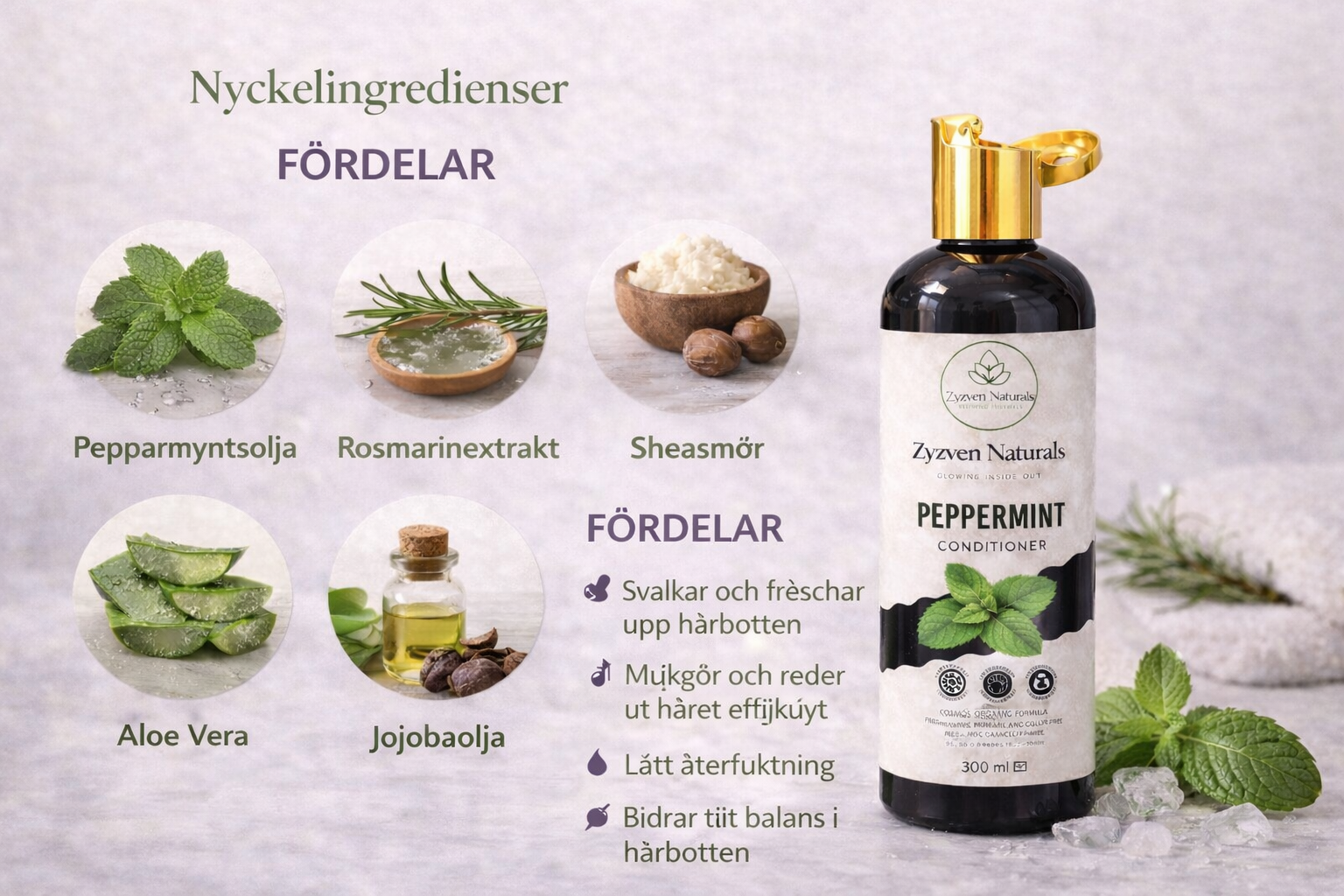 Zyzven Naturals Peppermint Balsam – 300 ml