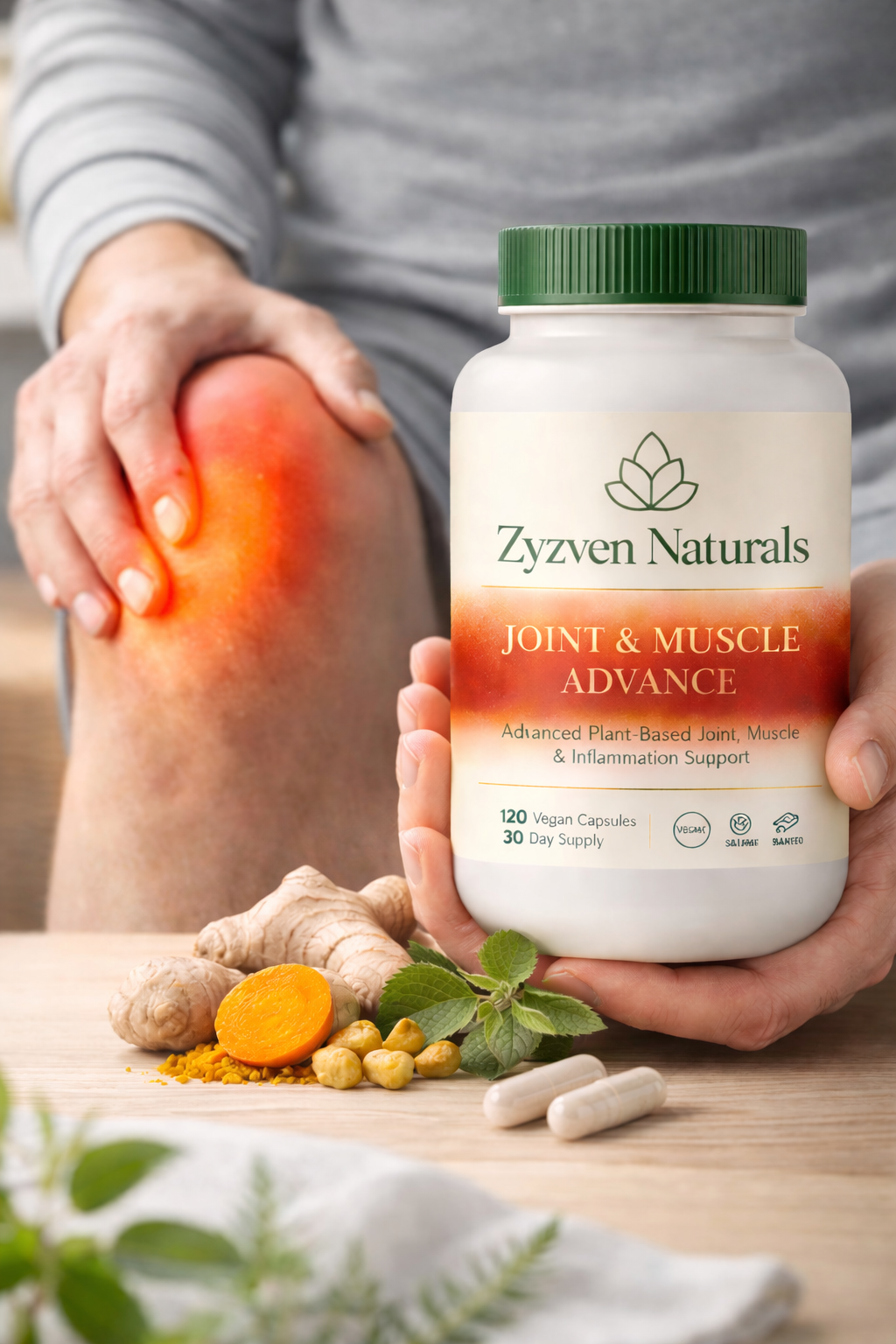 Zyzven Naturals Joint & Muscle Advance – Växtbaserat stöd för leder, muskler & rörlighet | 120 kapslar