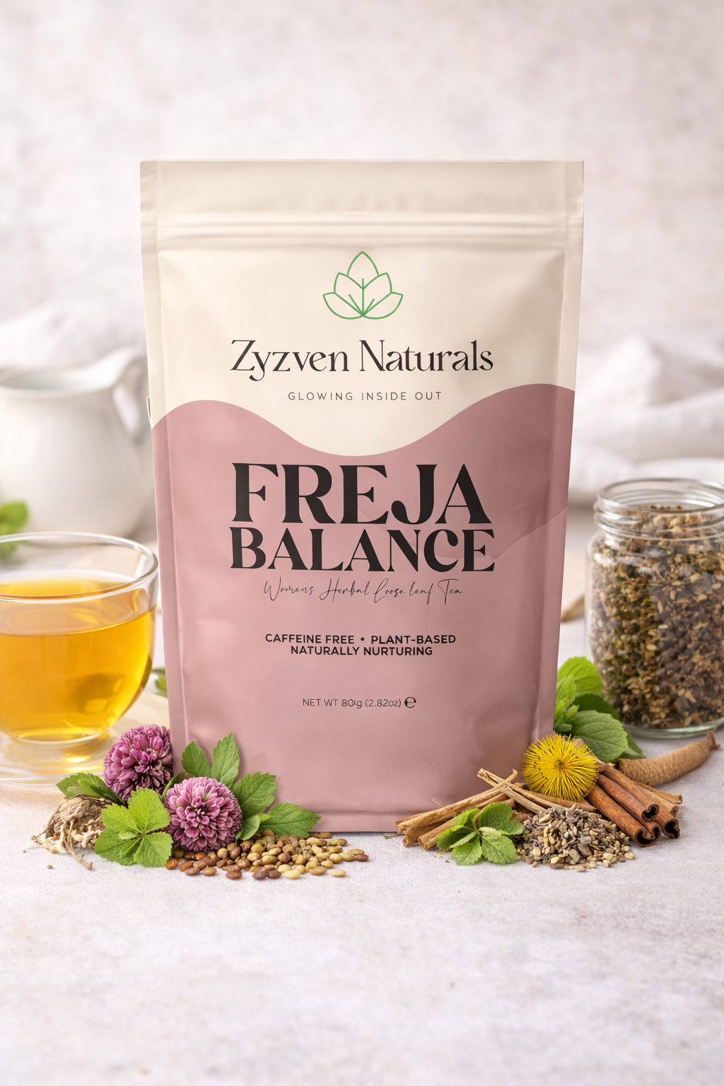 Freja Balance – Örtte för Klimakteriet & Hormonell Balans (80 g)