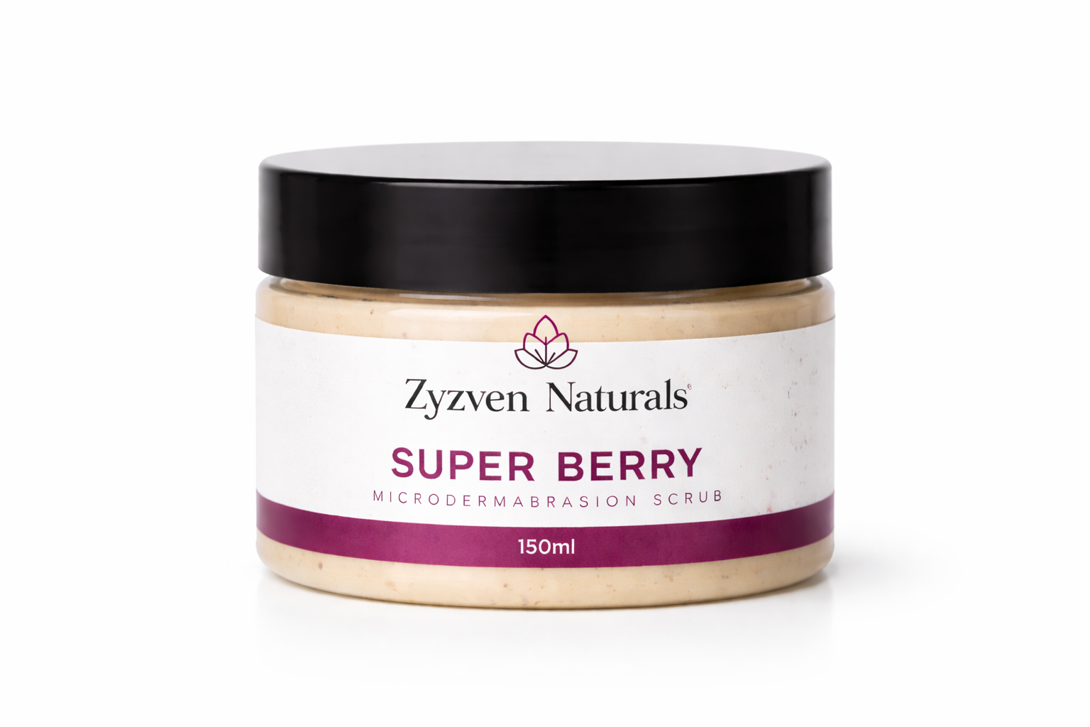 Zyzven Naturals Super Berry Microdermabrasion Scrub 150ml – Intensiv Exfolierande Ansiktsskrubb