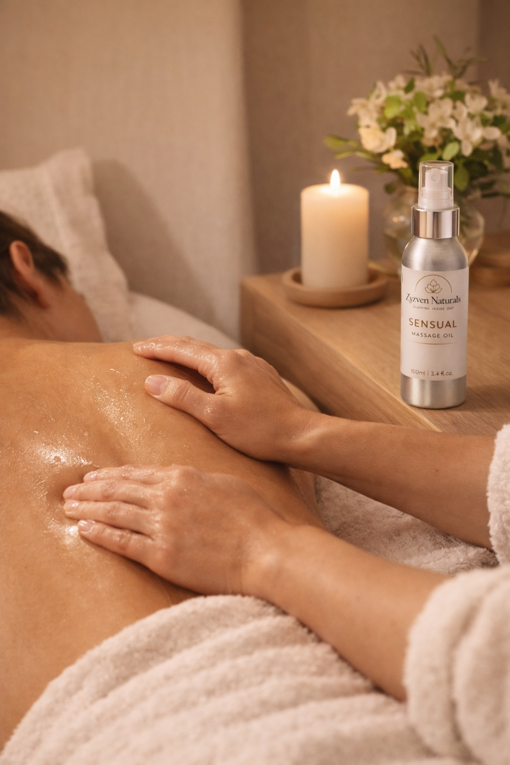 Sensual Massage Oil 100ml – Ylang Ylang & Sandalwood | Zyzven Naturals