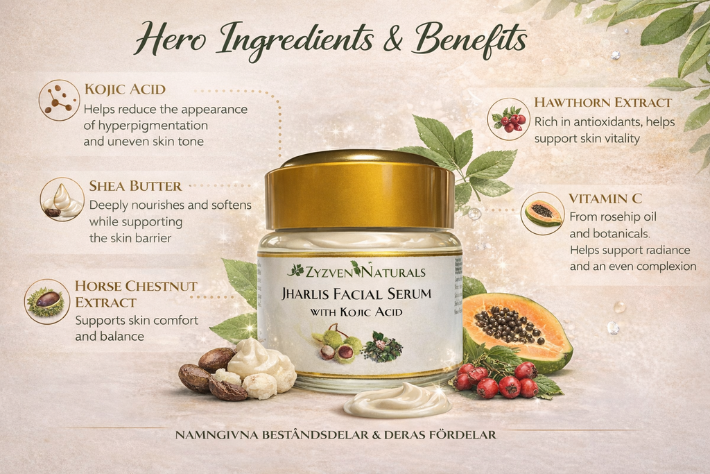 Zyzven Naturals Jharlis Ansiktsserum med Kojic Acid – 50 ml