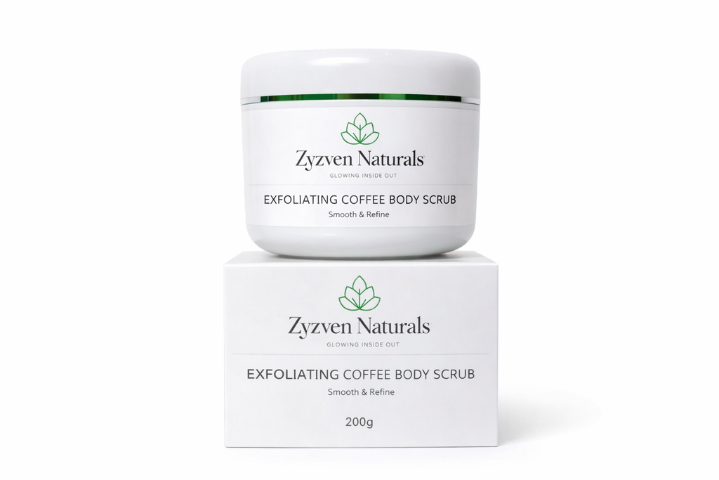 Zyzven Naturals Exfoliating Body Scrub 200g – Handgjord Kaffekroppsskrubb
