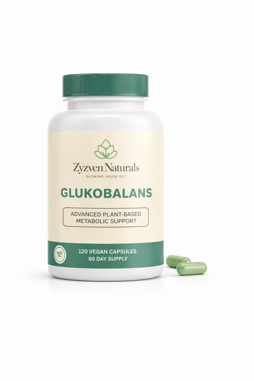 Glukobalans™ – Växtbaserat stöd för blodsocker & metabolism | 120 veganska kapslar | Zyzven Naturals