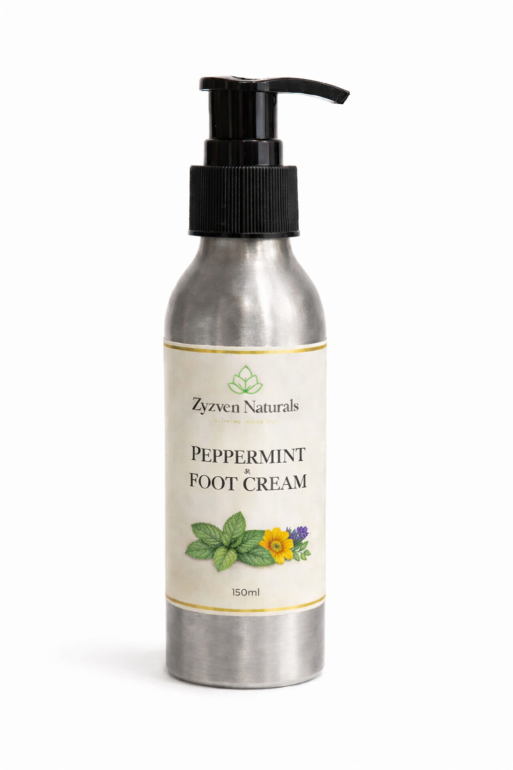 Zyzven Naturals Pepparmynta Fotkräm – Uppfriskande & Mjukgörande