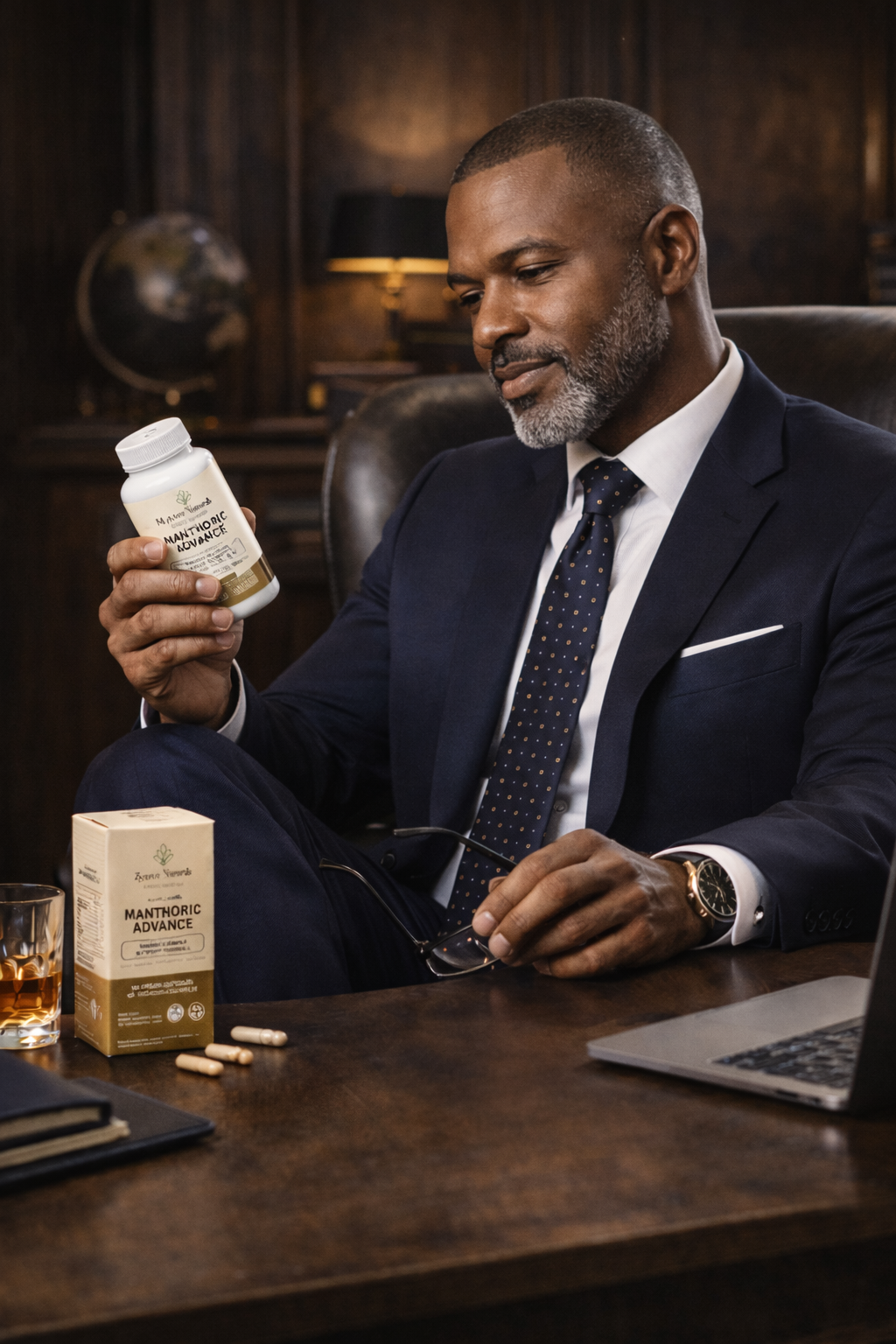 Zyzven Naturals | Manthoric Advance – Avancerat Kosttillskott för Manlig Energi, Vitalitet & Testosteron (120 kapslar)