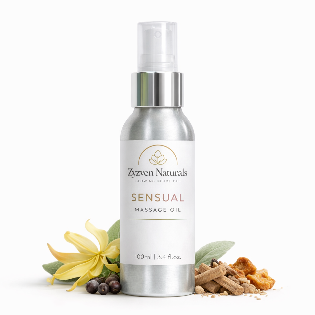 Sensual Massage Oil 100ml – Ylang Ylang & Sandalwood | Zyzven Naturals