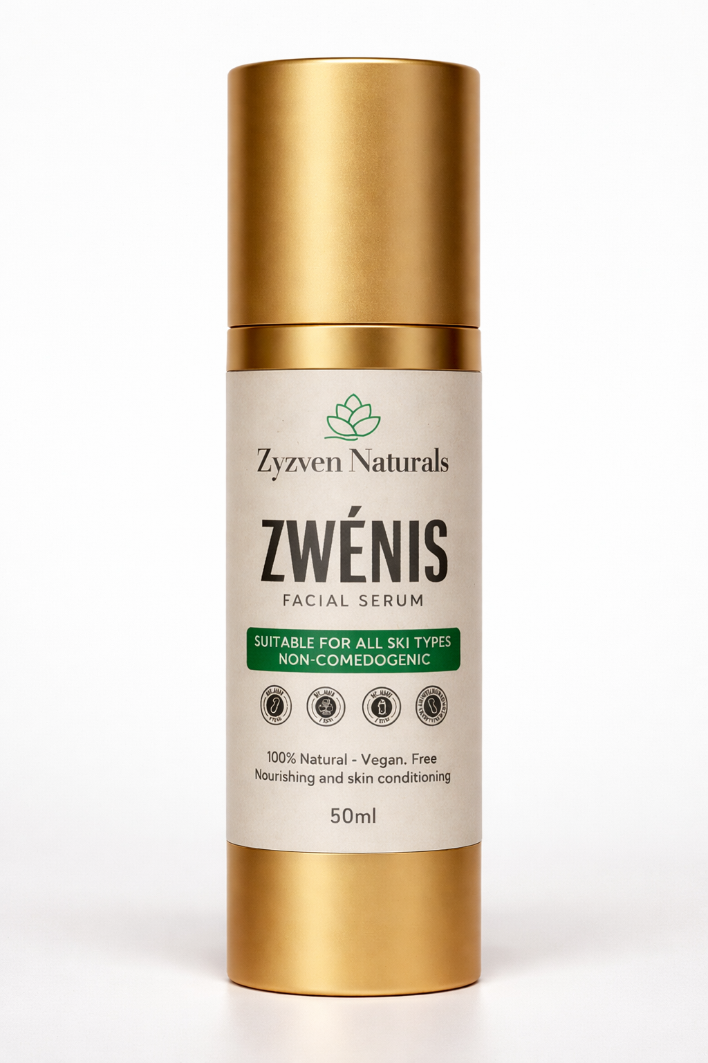 ZWÉNIS Botanical Gel Facial Serum – för mogen & menopausal hud (50 ml)