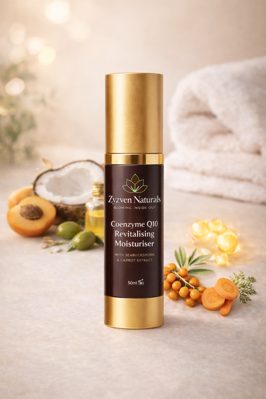 Zyzven Naturals | Coenzyme Q10 Moisturiser – Firming & Radiance Support | 50ml