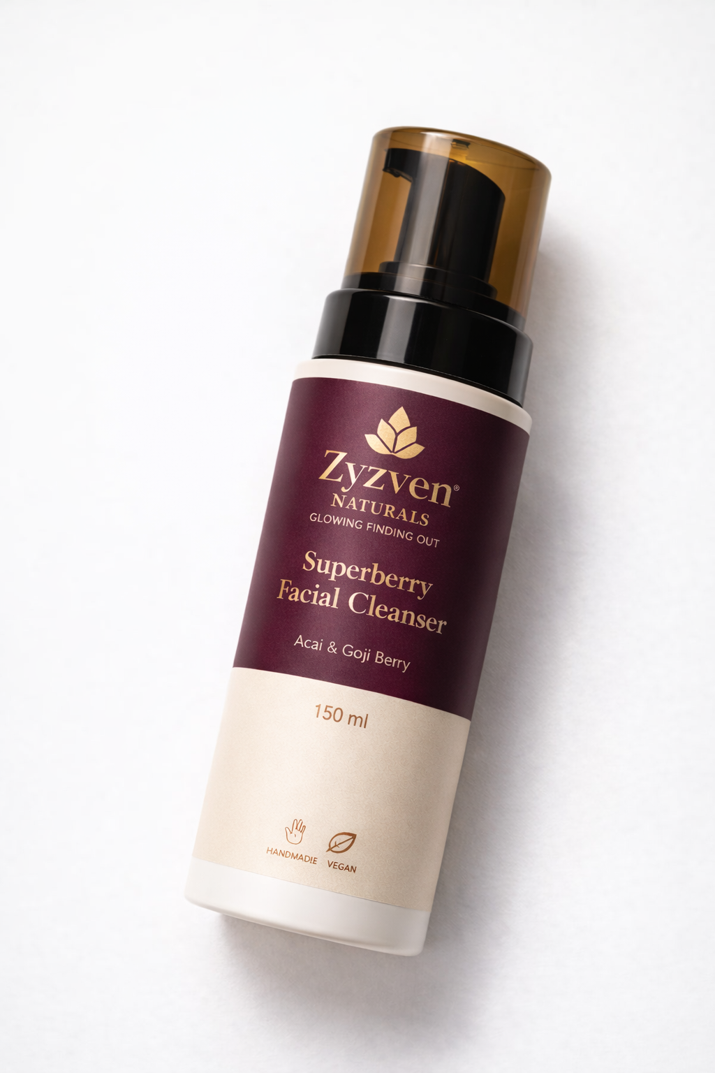 Zyzven Naturals | Superberry Ansiktsrengöring – Acai & Goji Berry | 150 ml