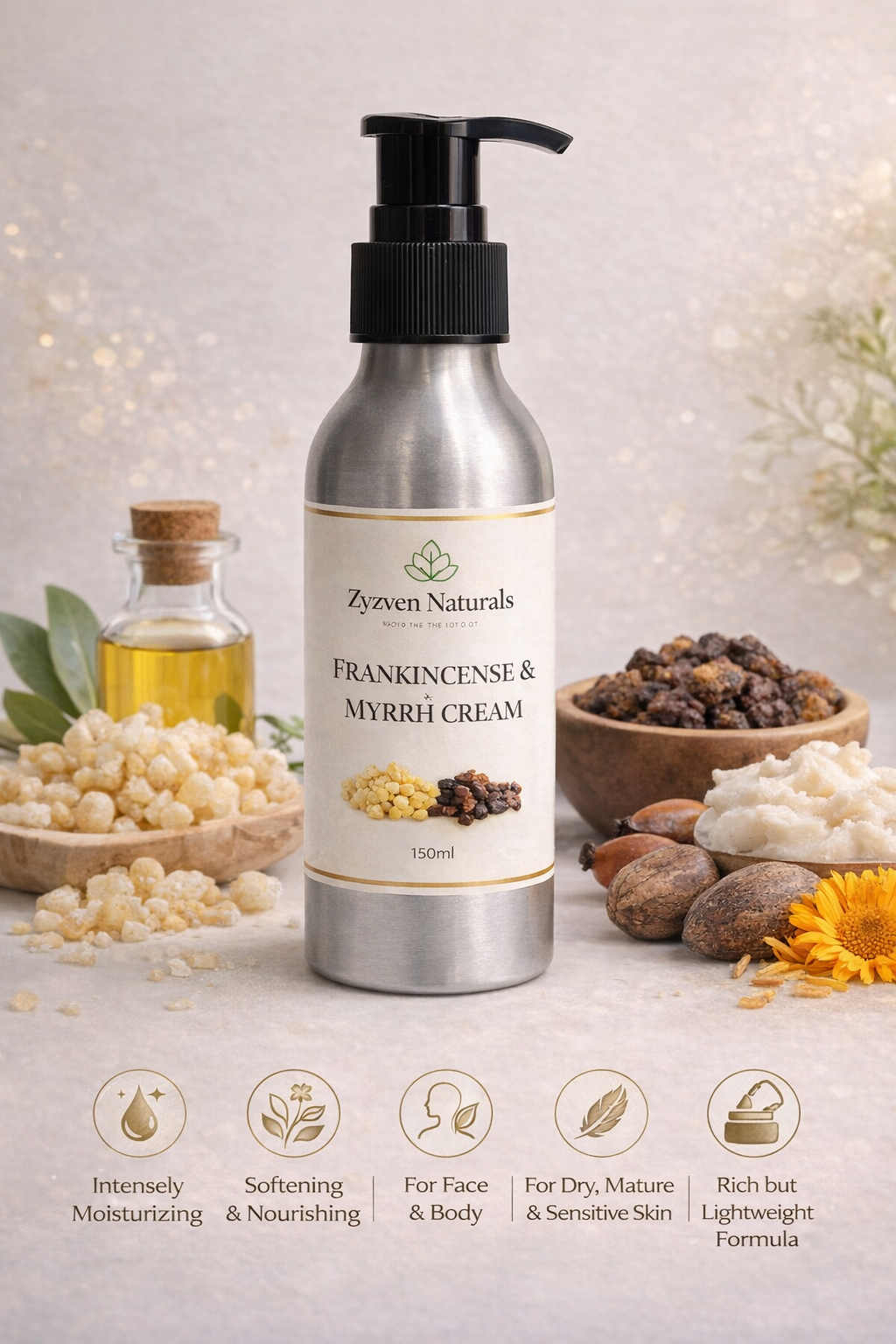 Zyzven Naturals Frankincense & Myrrh Kräm – Ansikte & Kropp