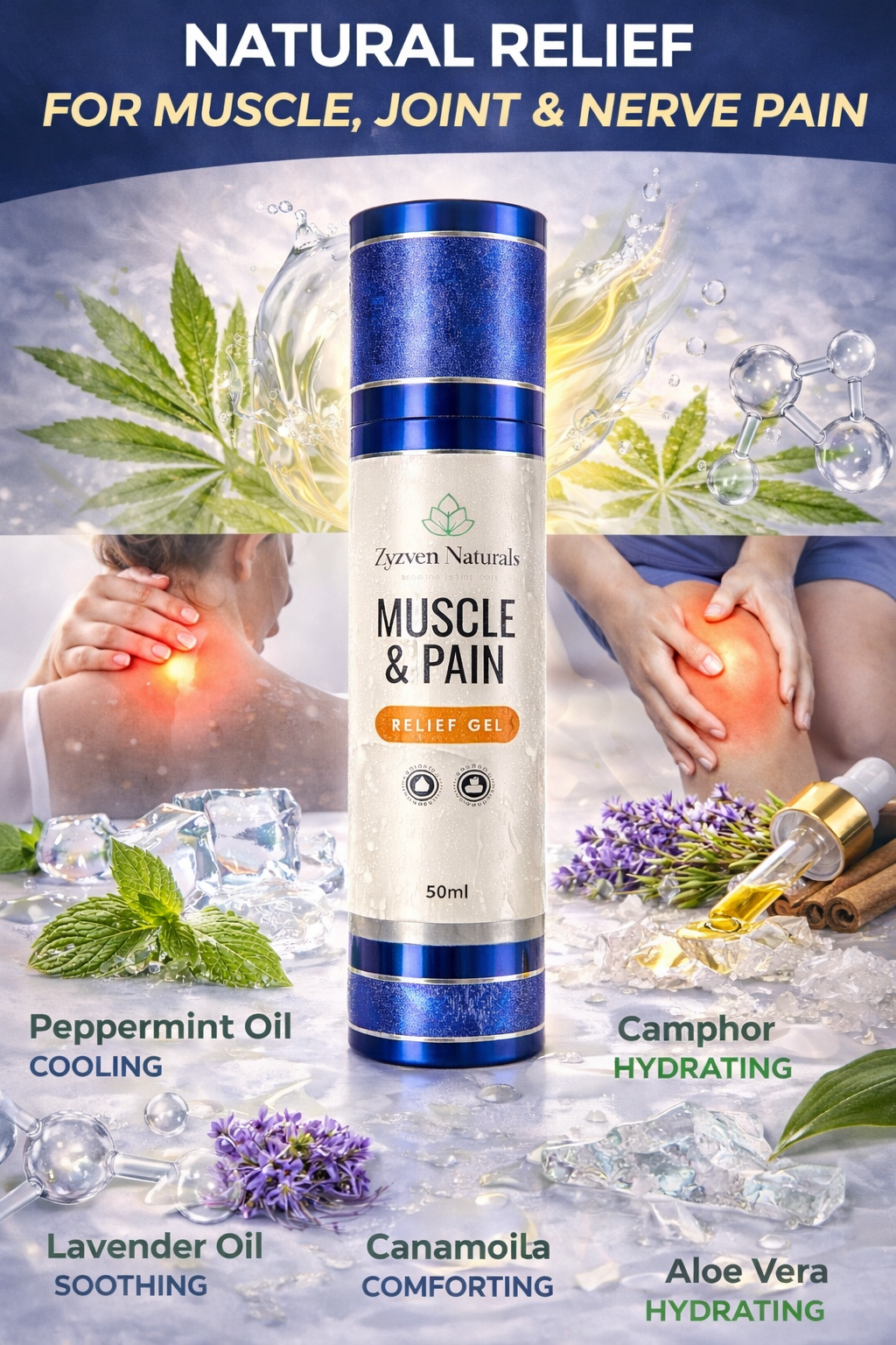 ZWENIS Muscle Rub Gel – kroppskomfort vid klimakteriet (50 ml)