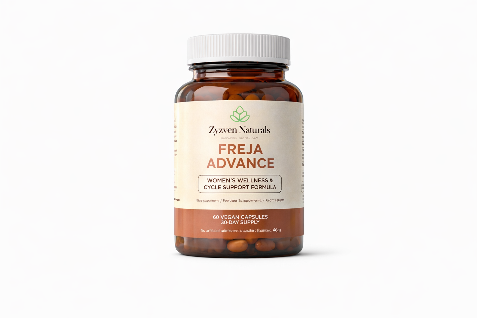Freja Advance – Premium hormon- & fertilitetsstöd för kvinnor | 60 kapslar | Zyzven Naturals