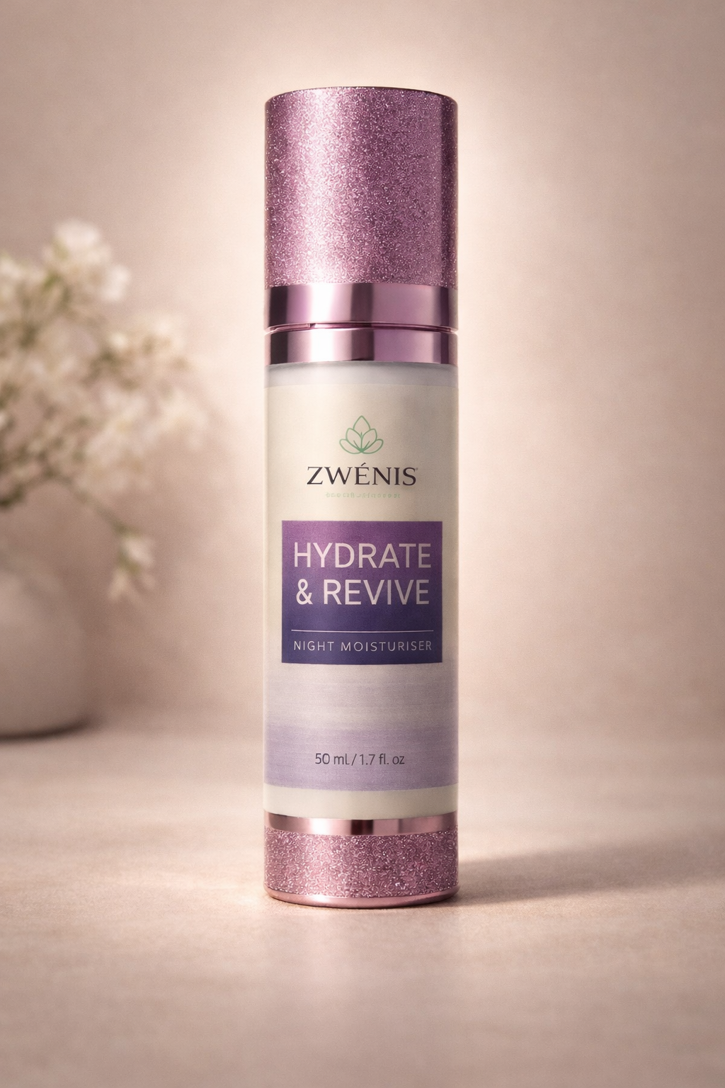 ZWÉNIS Hydrate & Revive Night Cream – för mogen & menopausal hud (50 ml)