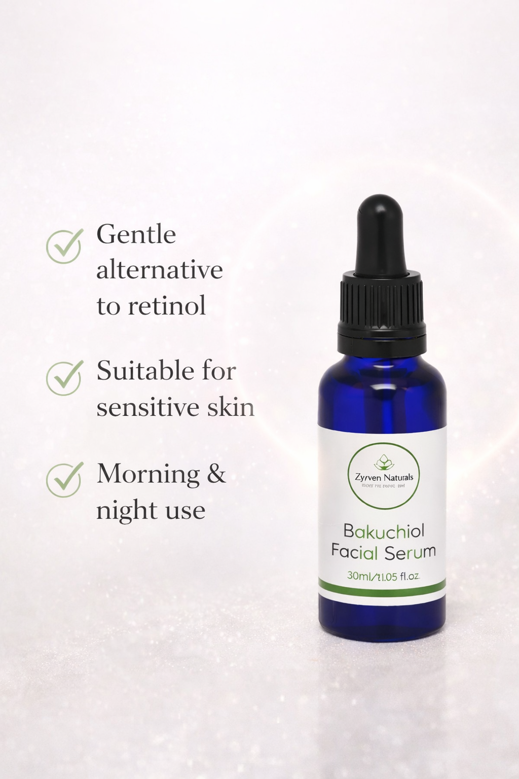 Zyzven Naturals Bakuchiol Facial Serum 30ml