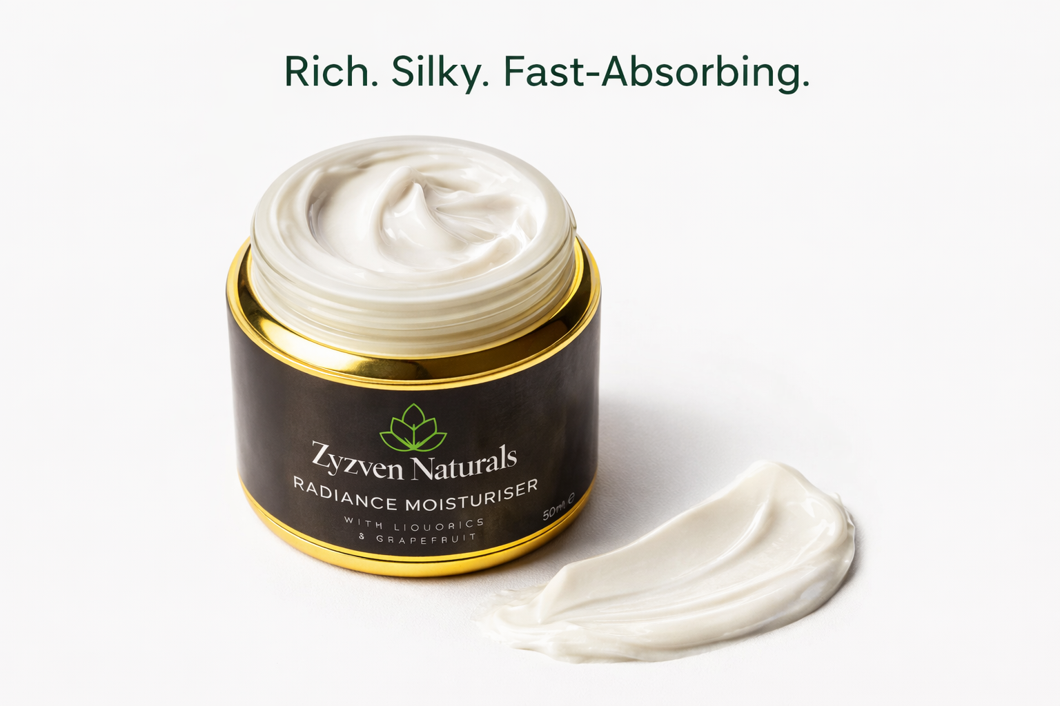 Zyzven Naturals Radiance Moisturiser (Liquorice & Grapefruit) – 50ml