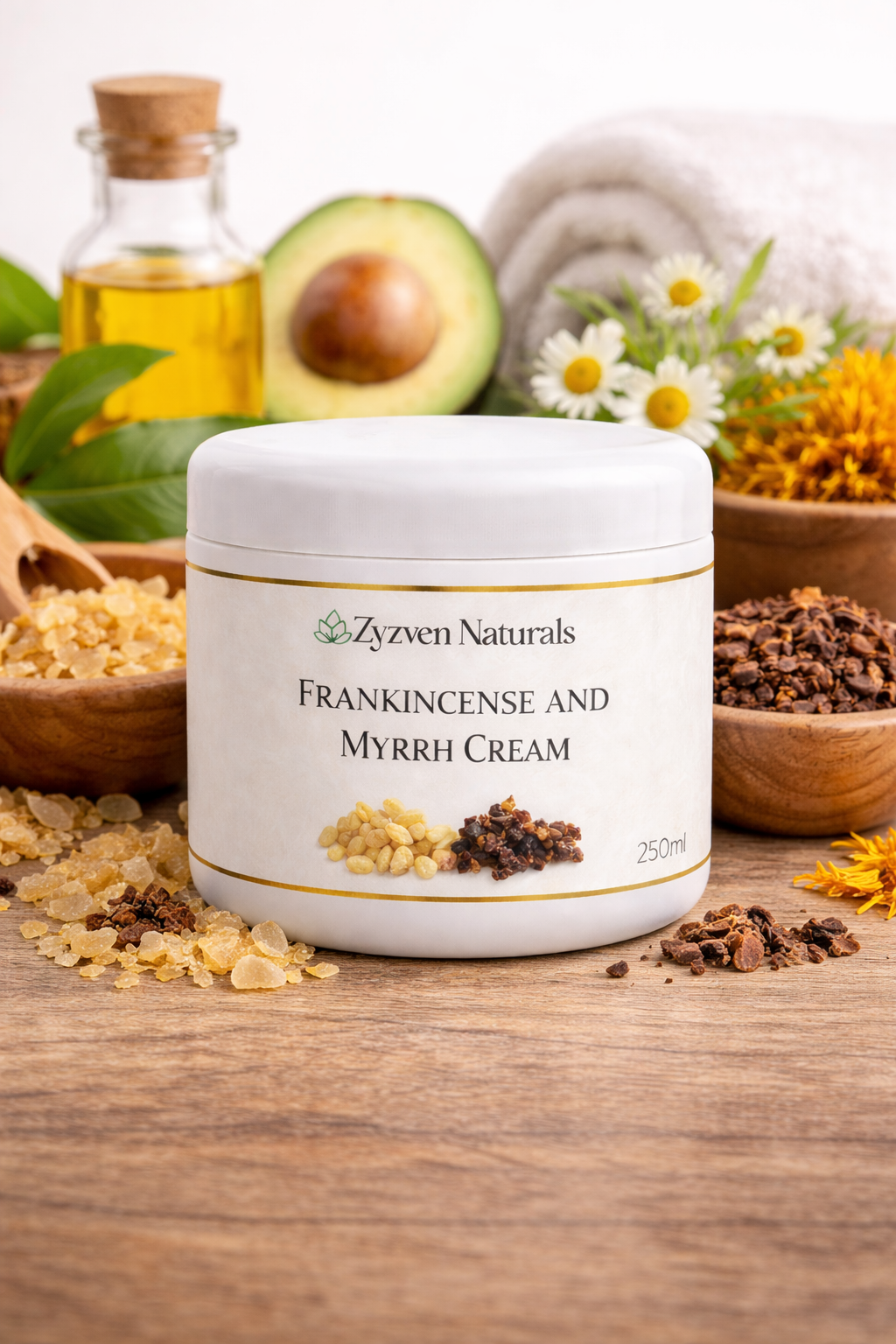 Zyzven Naturals Frankincense & Myrrh Kräm – Ansikte & Kropp
