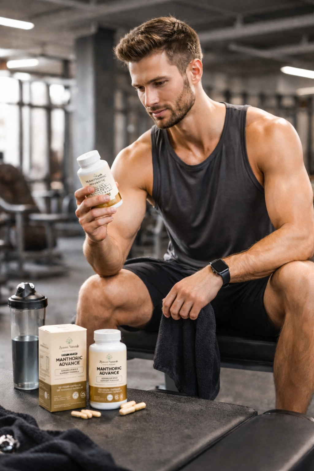 Zyzven Naturals | Manthoric Advance – Avancerat Kosttillskott för Manlig Energi, Vitalitet & Testosteron (120 kapslar)