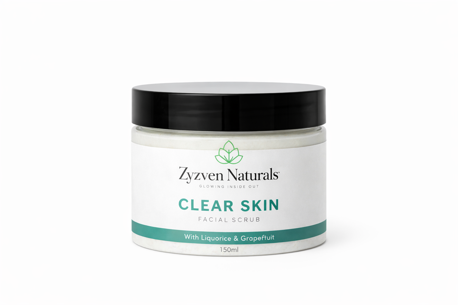 Zyzven Naturals Clear Skin Facial Scrub med Lakrits & Grapefrukt 150ml – Exfolierande Ansiktsskrubb