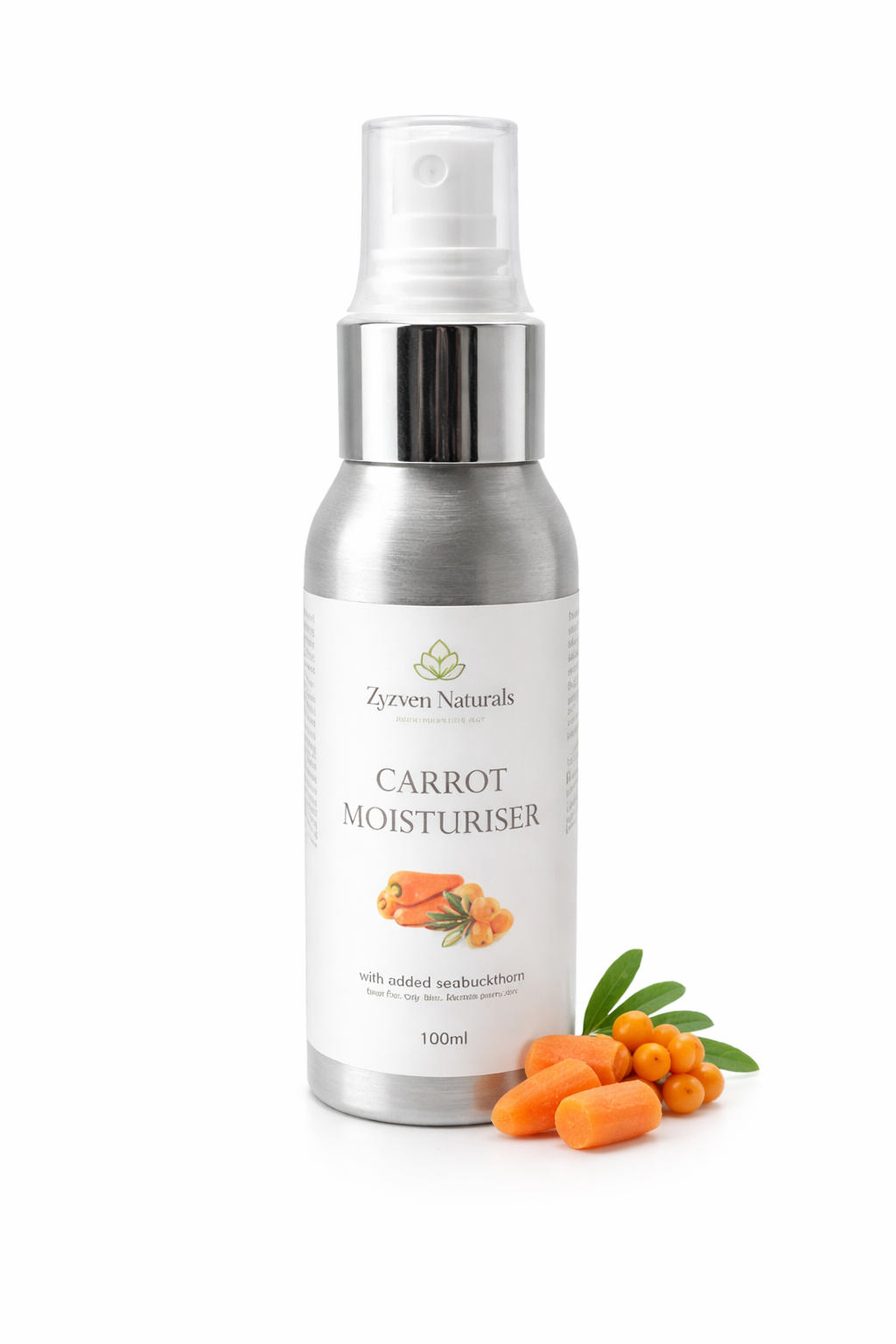 Zyzven Naturals Carrot & Sea Buckthorn Moisturiser 100ml – Handgjord Ansiktskräm