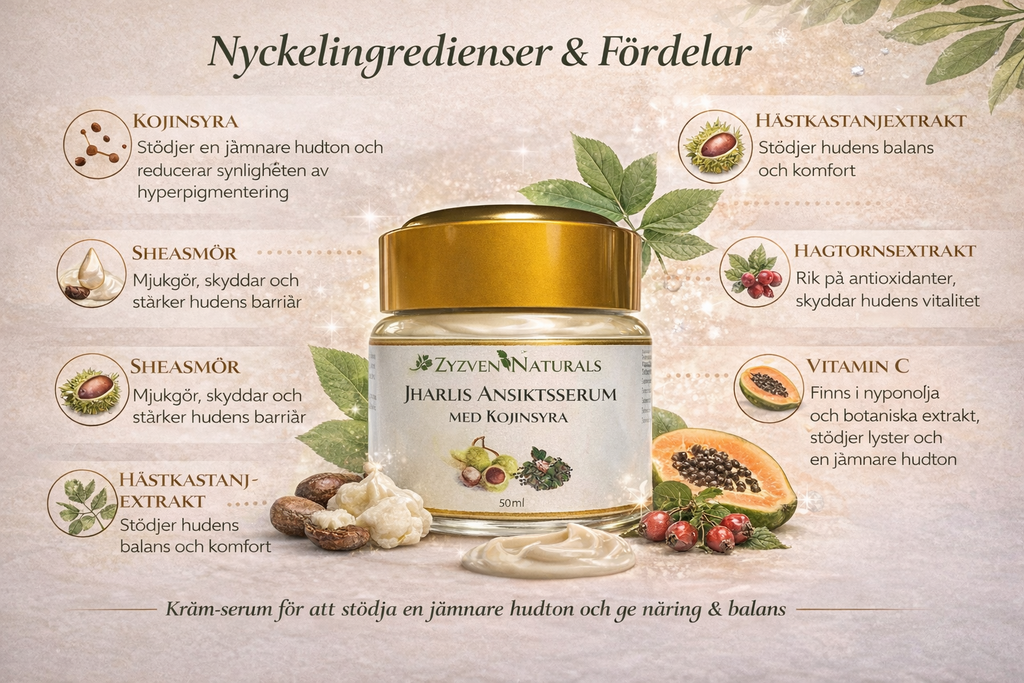 Zyzven Naturals Jharlis Ansiktsserum med Kojic Acid – 50 ml
