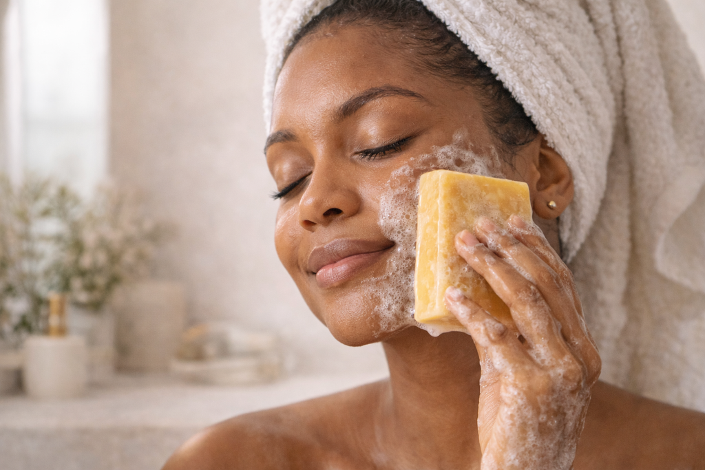 Zyzven Naturals Gurkmeja & Honungstvål 200 g – Stor Botanisk Tvål för Lyster & Rengöring