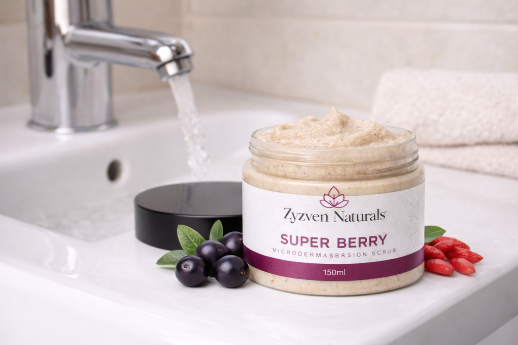 Zyzven Naturals Super Berry Microdermabrasion Scrub 150ml – Intensive Weekly Facial Exfoliant