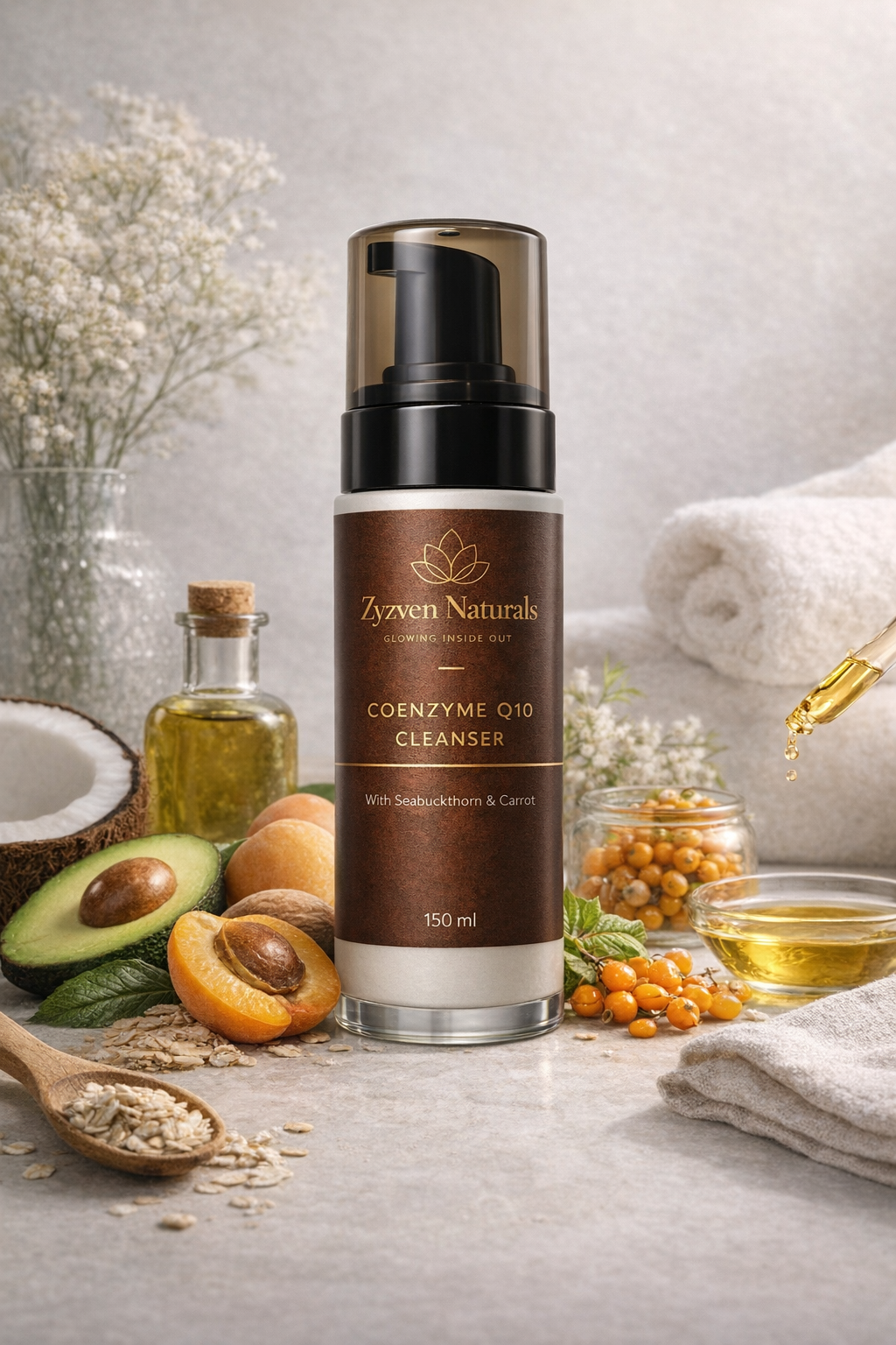 Coenzyme Q10 Facial Cleanser with Seabuckthorn & Carrot – 150 ml
