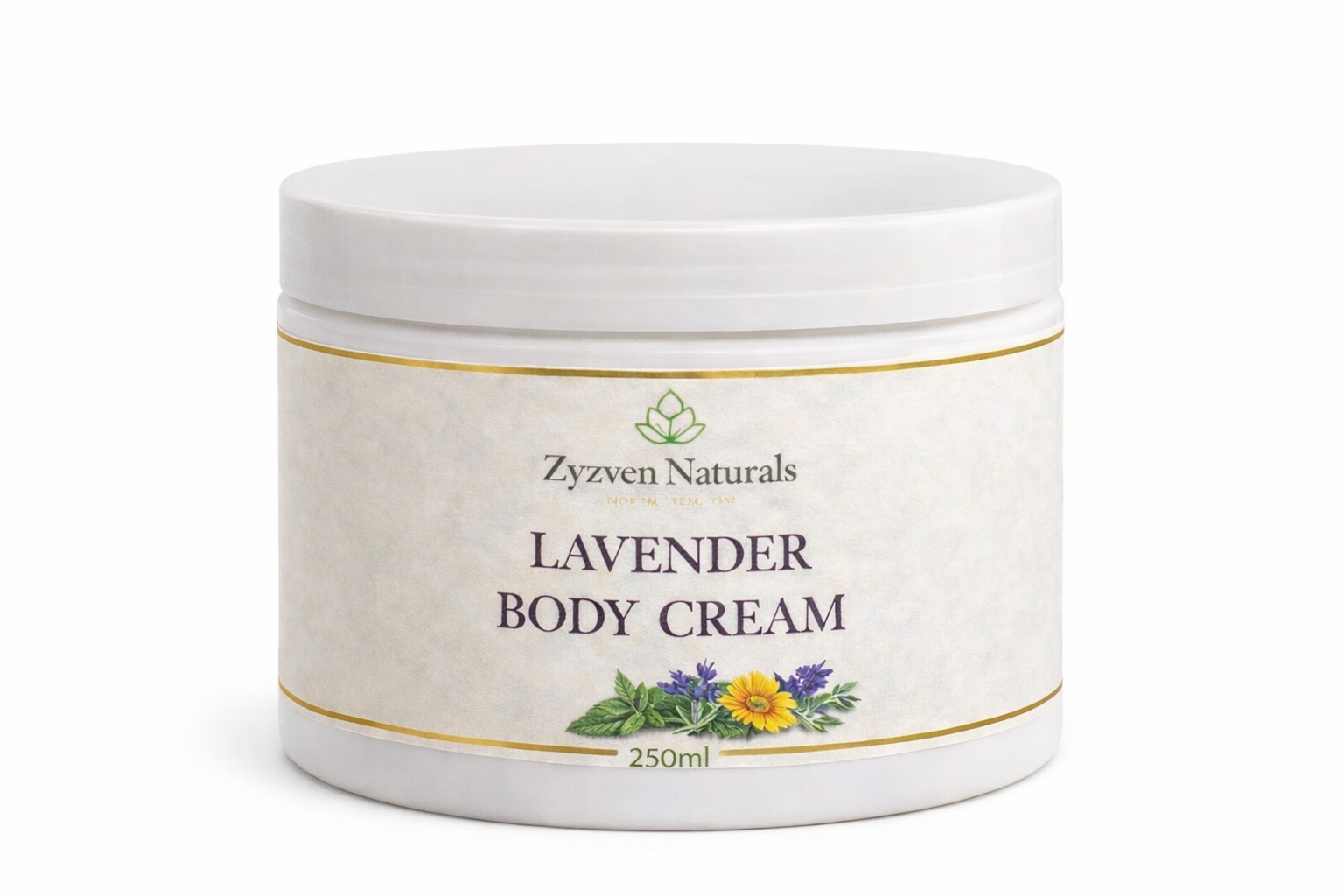 Lavendel Kroppskräm – Handgjord i Sverige 150 ml aluminiumflaska | 250 ml burk